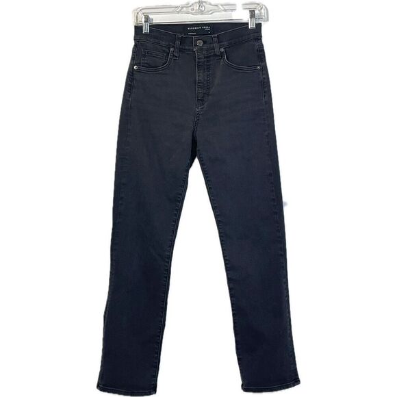 Veronica Beard Ryleigh Slim Straight High-Rise Jeans Washed Black Womens Size 27 - Picture 1 of 11